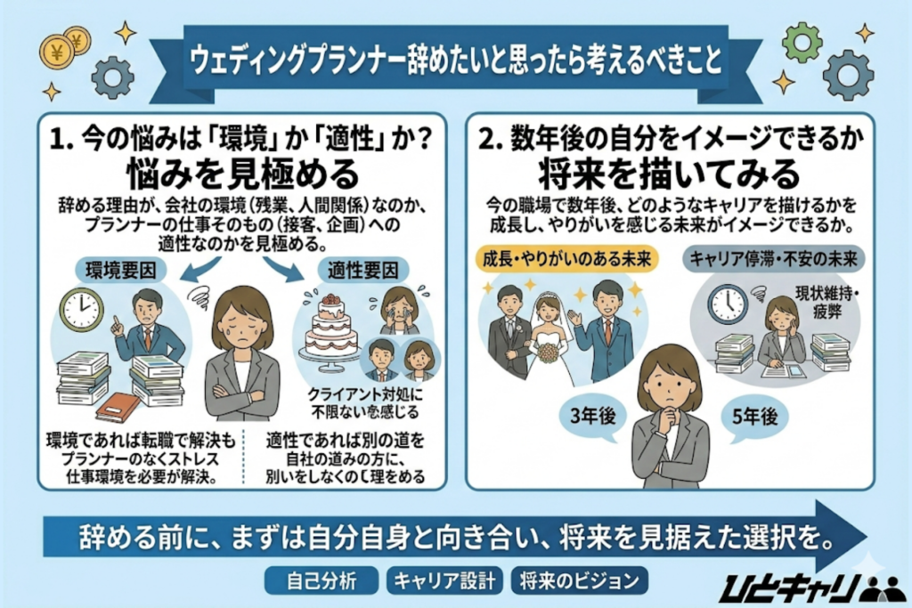 ウェディングプランナー辞めたいと思ったら考えるべきこと