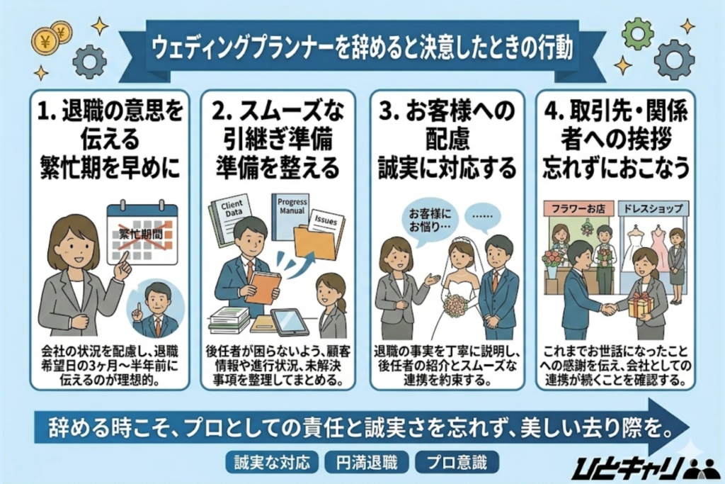 ウェディングプランナーを辞めると決意したときの行動