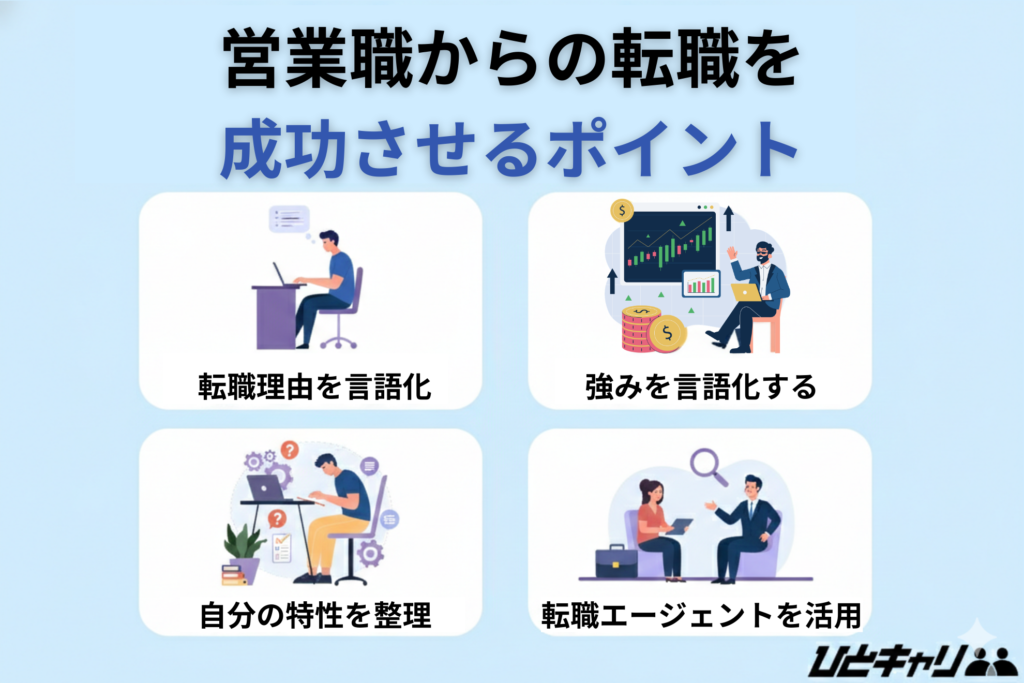営業職からの転職を成功させるポイント