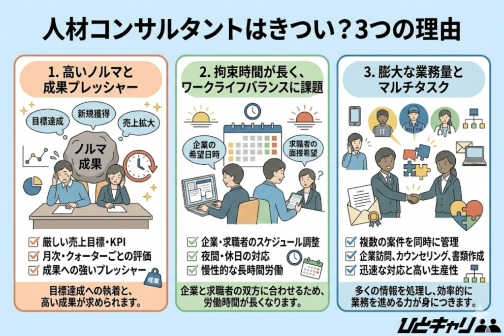 人材コンサルタントはきつい？3つの理由