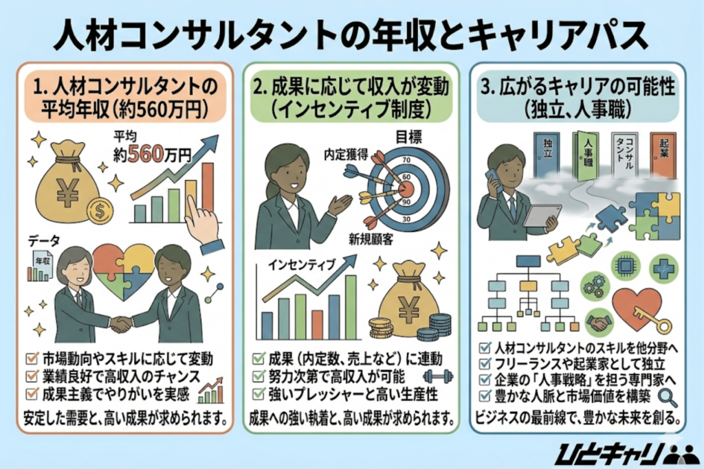 人材コンサルタントの年収とキャリアパス