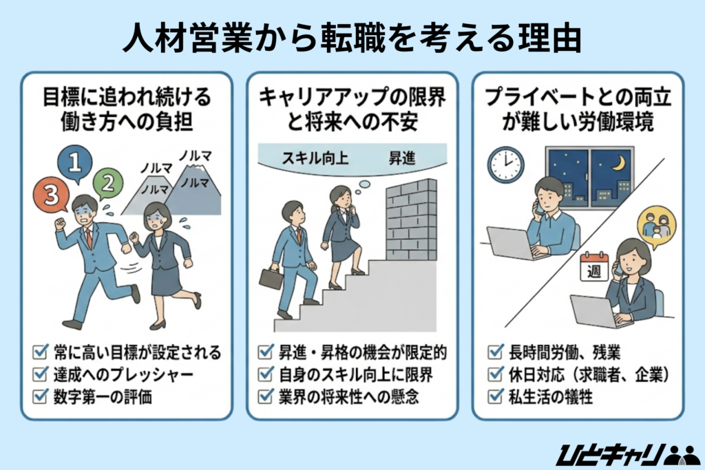 人材営業から転職を考える理由