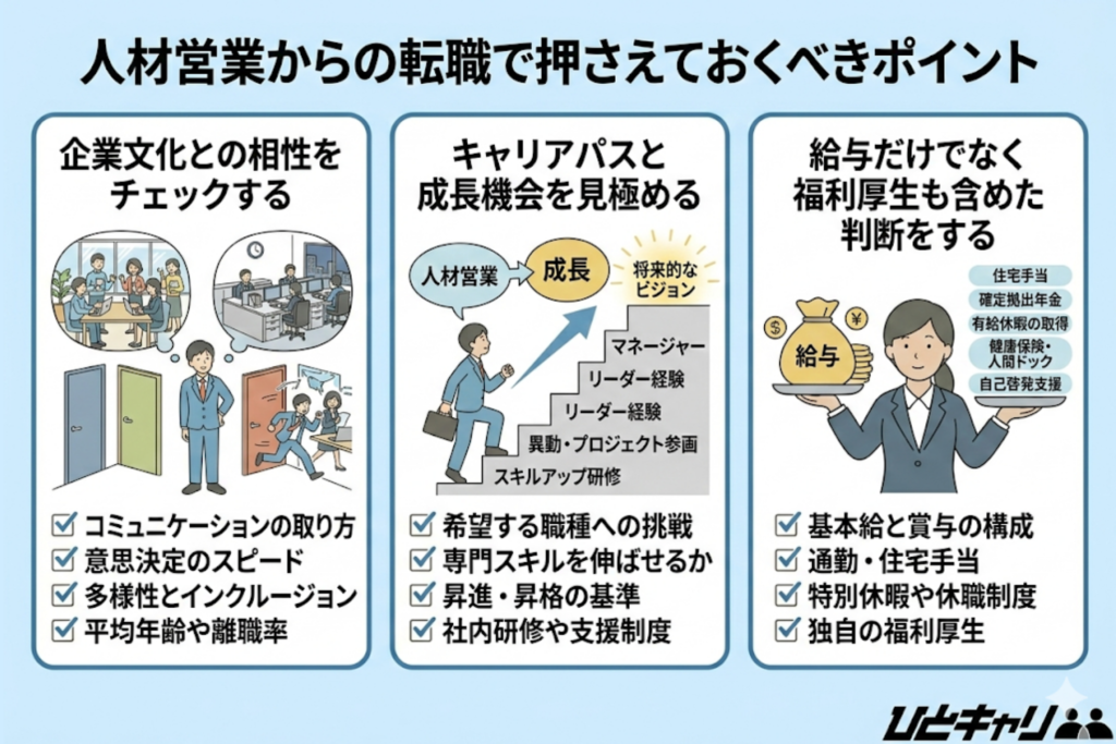 人材営業からの転職で押さえておくべきポイント