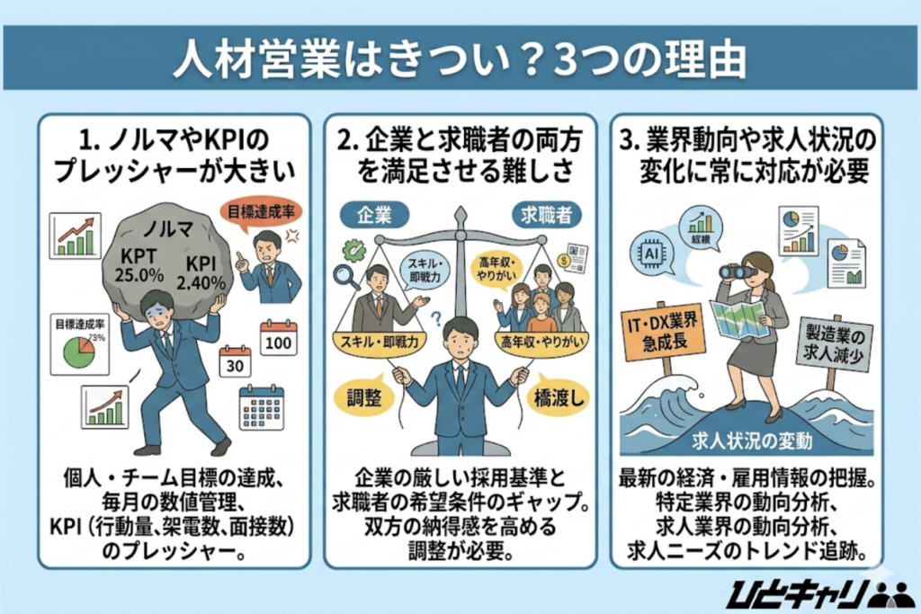 人材営業はきつい？3つの理由