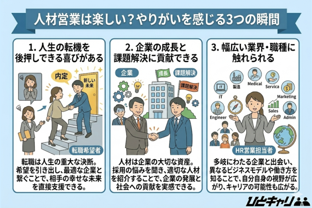 人材営業は楽しい？やりがいを感じる3つの瞬間