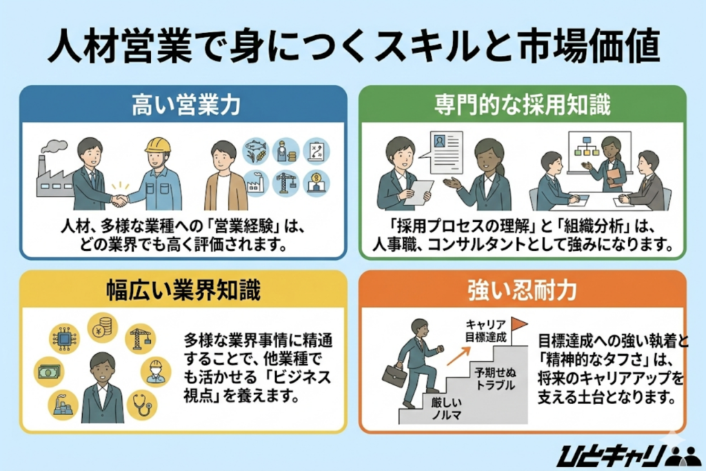 人材営業で身につくスキルと市場価値