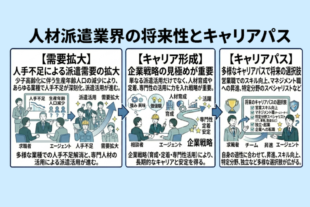 人材派遣業界の将来性とキャリアパス