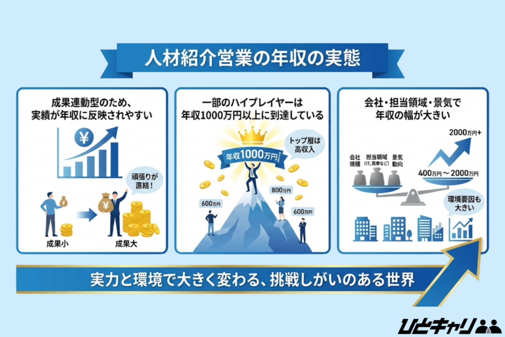 人材紹介営業の年収の実態