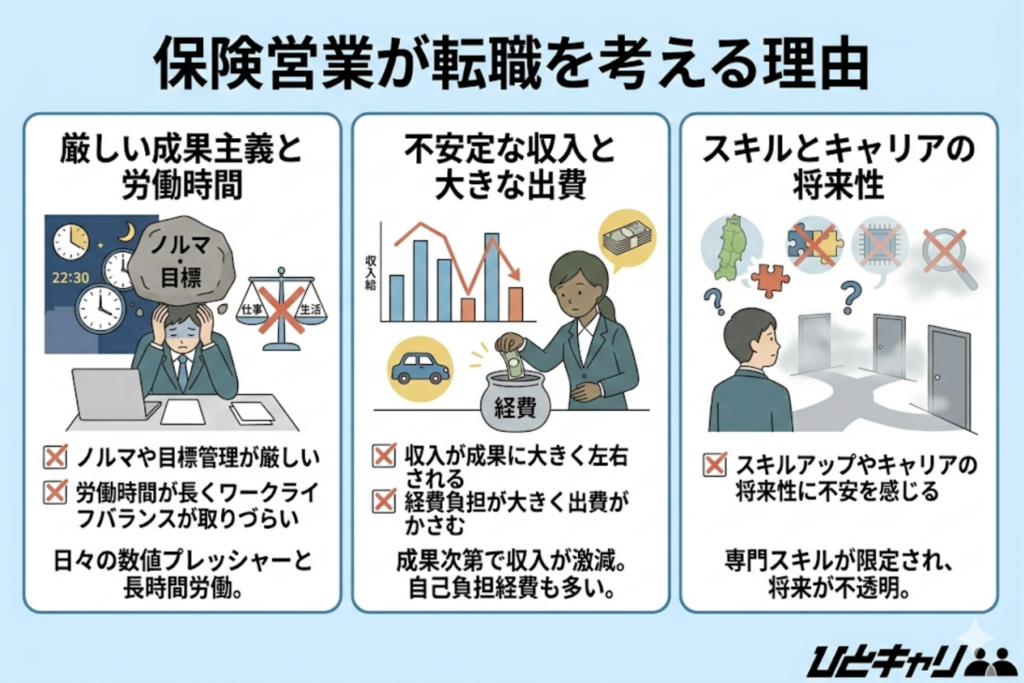 保険営業が転職を考える理由