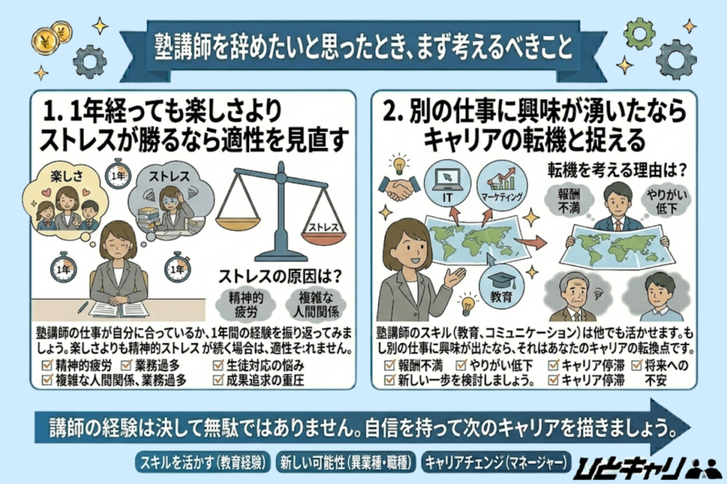塾講師を辞めたいと思ったとき、まず考えるべきこと