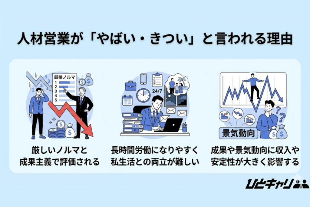 人材営業が「やばい・きつい」と言われる理由