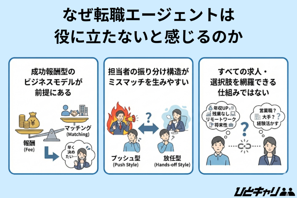なぜ転職エージェントは役に立たないと感じるのか