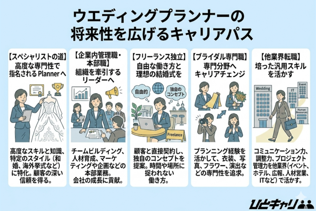 ウエディングプランナーの将来性を広げるキャリアパス