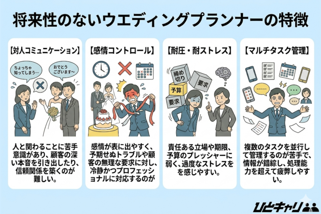 将来性のないウエディングプランナーの特徴