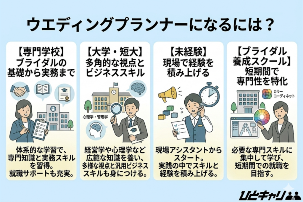 ウエディングプランナーになるには？