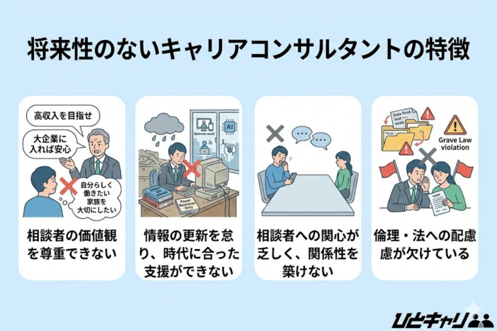 将来性のないキャリアコンサルタントの特徴