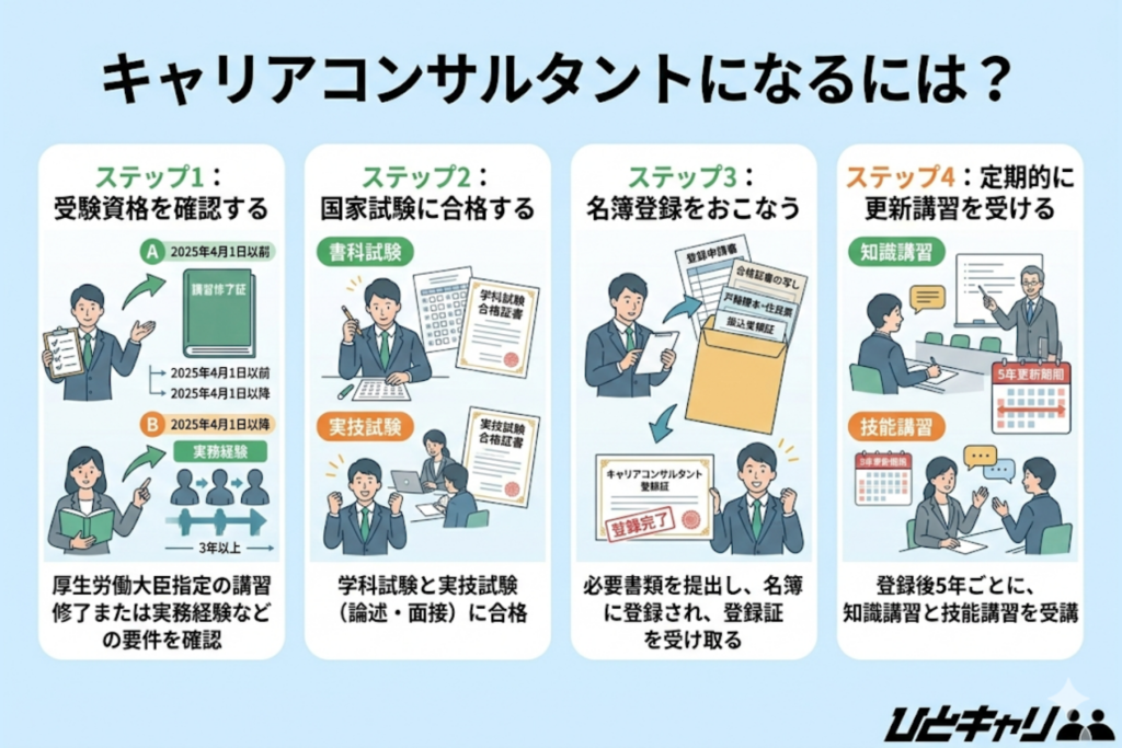 キャリアコンサルタントになるには？