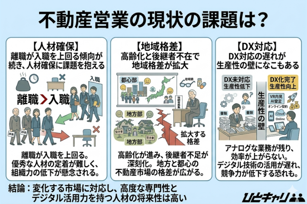 不動産営業の現状の課題は？