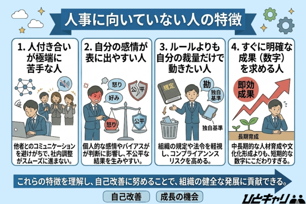 人事に向いていない人の特徴