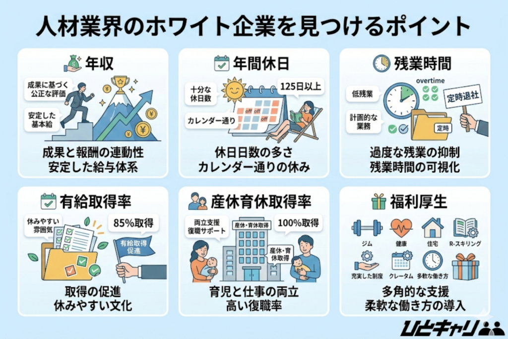 人材業界のホワイト企業を見つけるポイント