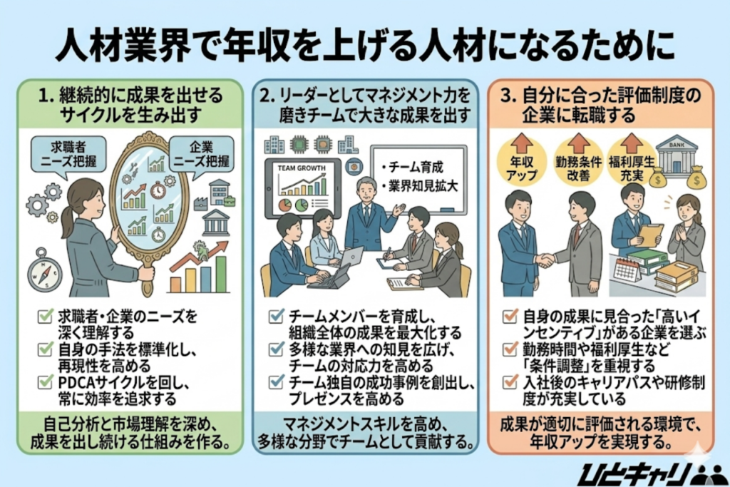 人材業界で年収を上げる人材になるために