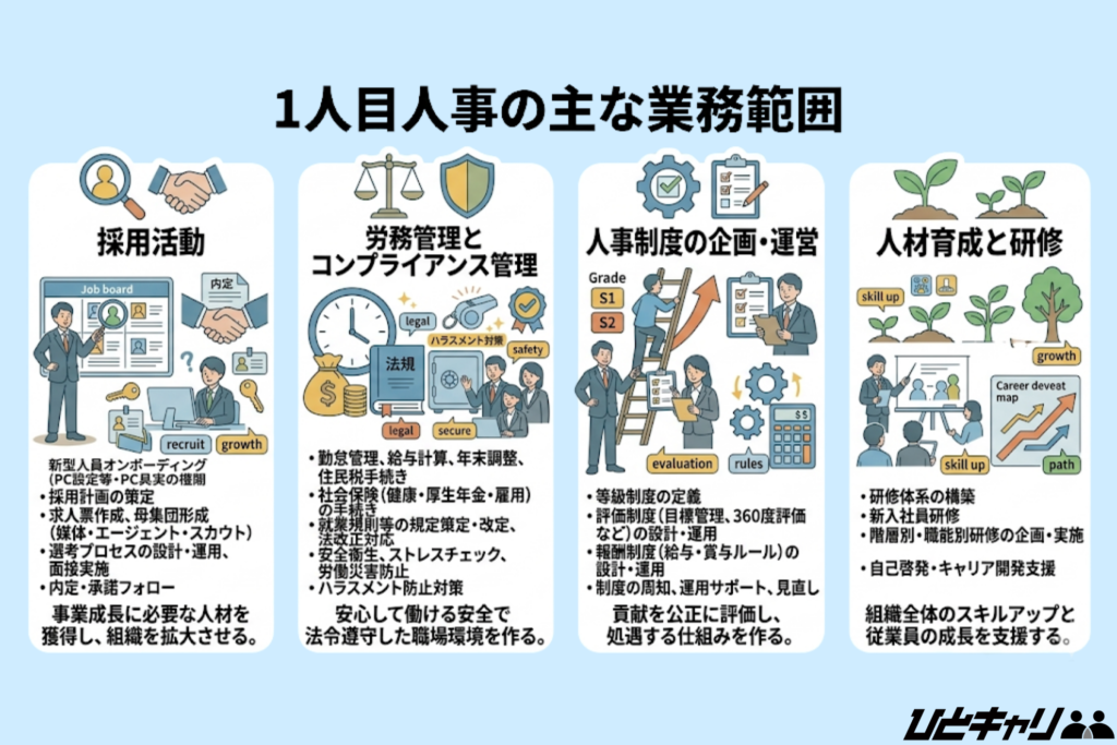 1人目人事の主な業務範囲