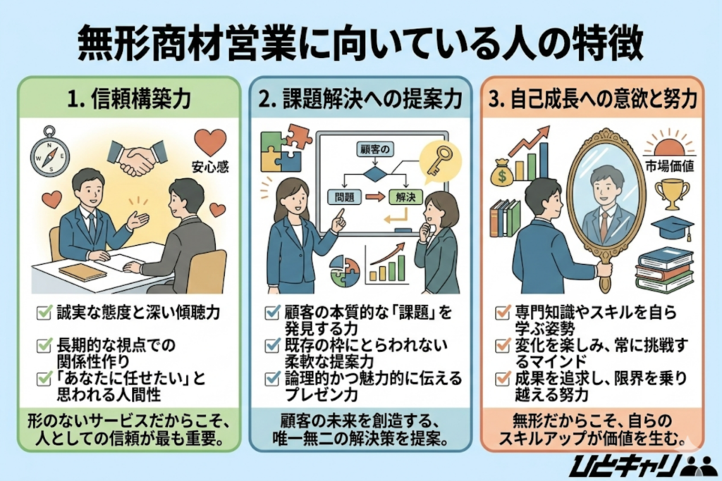 無形商材営業に向いている人の特徴