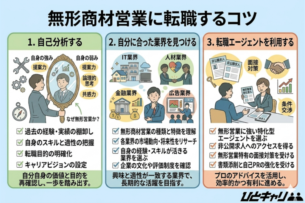 無形商材営業に転職するコツ