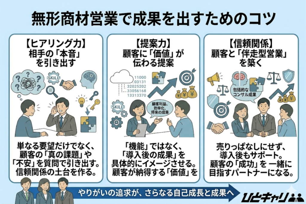 無形商材営業で成果を出すためのコツ