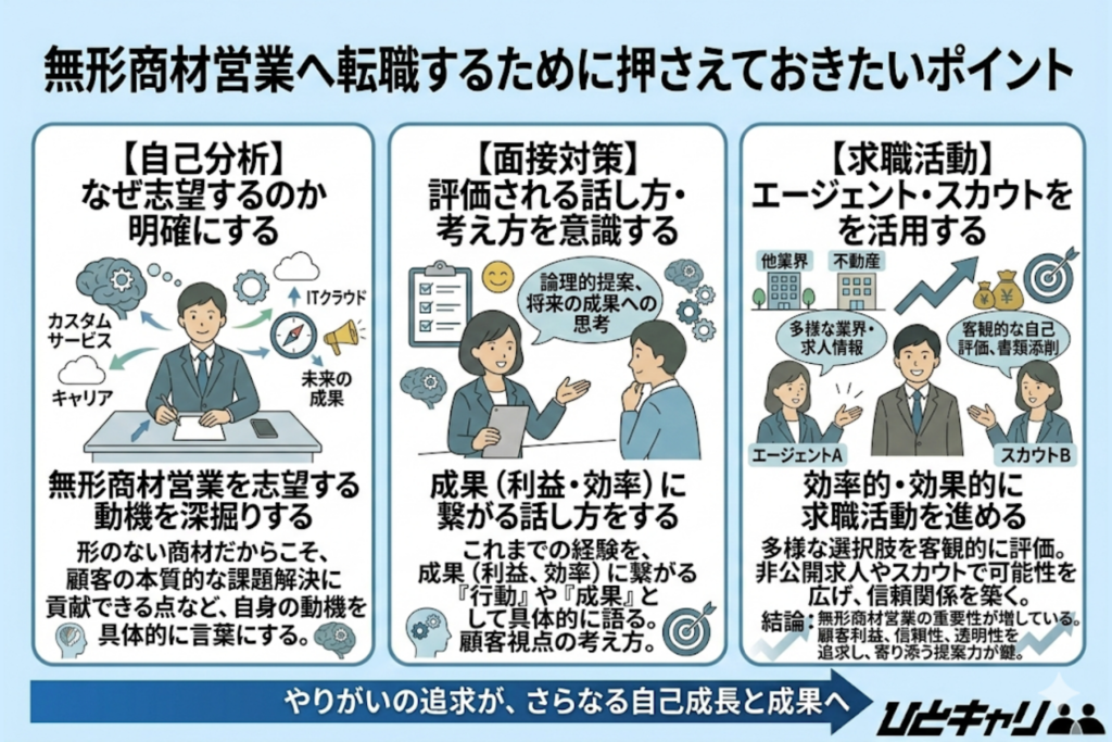 無形商材営業へ転職するために押さえておきたいポイント　